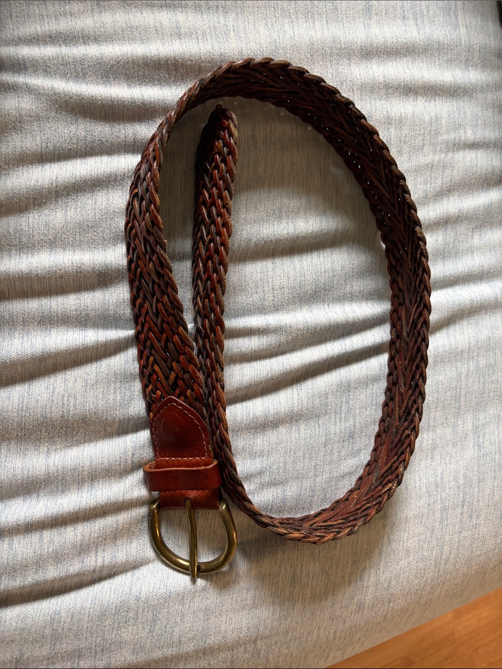 Fossil Braided Leather Belt - Brown